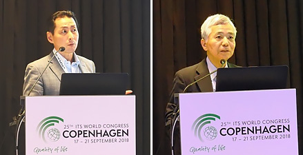 Mr. Takehiro Nakamura (NTT DOCOMO) (left), Mr. Satoshi Oyama (ARIB) (right)