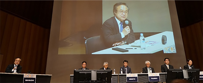 (From left) Mr.Waichi Sekiguch,Mr. Megumi  Iwao, Mr. Keiichiro Shimada, Mr.Kenji Nemoto, Dr.Masanori Fujiokai,  Mr.Shingo Mizuno,  Mr.Nozomu Watanabe