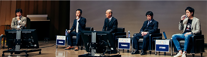 (From left)  Mr.Gota Iwanami,  Mr.Kazuyuki Kimura, Mr.Yasunori Sueyoshi, Mr.Sadao Tanaka, Mr.Shingo Otomo